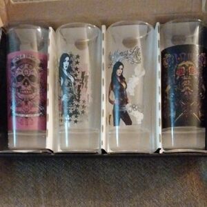 Kat Von D. Never used shot glasses set of four. Still in box
